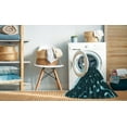 thumbnail image 2 of Ahgly Company Machine Washable Indoor Square Transitional Deep Teal Green Area Rugs, 6' Square, 2 of 7