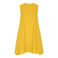 thumbnail image 4 of SuDongPo Women's Ruffle Hem Sleeveless Tank Dress Round Neck Casual Smock Summer Mini Dresses Loose Fit Fashion Trendy Dressy Solid Color Tunic Dress, 4 of 6