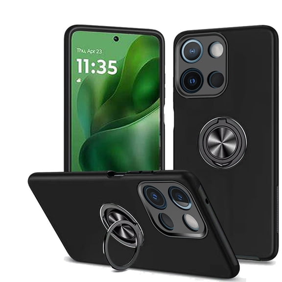 For Motorola Moto G Power 5G 2026 XT2617 Chief Ring Kickstand Phone Case - CHF Black