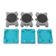 thumbnail image 4 of Elevador de muebles triangular resistente de hierro ABS PVC, juego de plataformas móviles para muebles, capacidad de carga de 200 kg, 8 piezas, 4 of 12