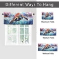 thumbnail image 6 of Watercolor Sea Turtle Kitchen Curtain Valances Beach Nautical Theme Thermal Insulated Room Darkening Curtain for Dinning Room 54 by 18 in, 1 Panel, 6 of 6