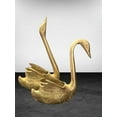 thumbnail image 3 of Pure Brass Metal Swan Pair of Swans for Good Luck and Love|Candle Holder for Home Decor Tabletop Living Room, 3 of 3