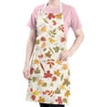thumbnail image 5 of Autumn Fall Leaves Pattern Apron-Garden Aprons for Women with Pockets-Cotton Linen Waterproof Kitchen Cooking Gardening Aprons Adjustable for Kitchen,Cooking,BBQ and Salon 33"x27", 5 of 7
