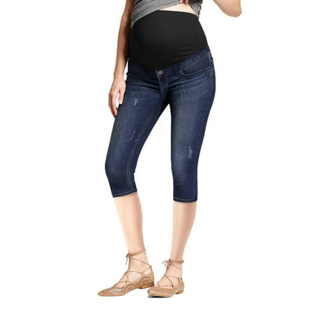 

Super Comfy Stretch Women s Skinny Maternity Capri