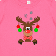 thumbnail image 4 of Inktastic Cute Christmas Reindeer with Red Nose, Ornaments and Bow Tie Boys or Girls Baby T-Shirt, 4 of 5