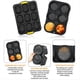 thumbnail image 3 of Juego Molde para Pan Francés y Molde para Panecillos Hamburguesa Silicona con Espátula Bandeja para Hornear Antiadherente de 9 Tazas Molde para Panecillos Hamburguesa de 6 Tazas, 3 of 7