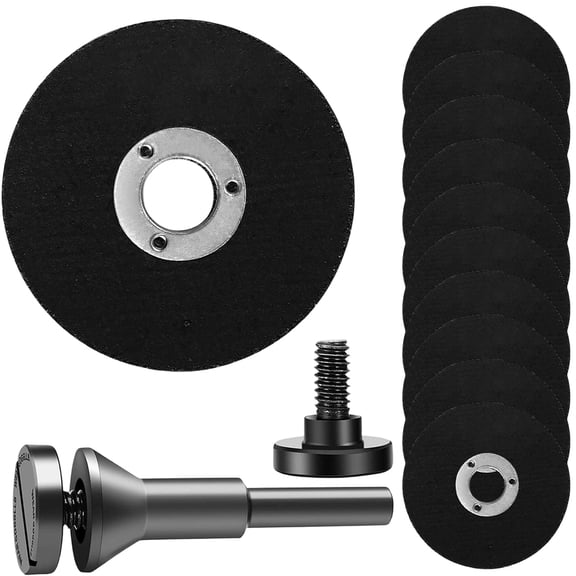 Mini Metal Cutting Wheels Cutter Discs Set of 11, 2 Inch Die Grinder Cut-Off Wheel and 3/8in Arbor Hole 1/4in Stem Mounting Mandrel Holder Accessories