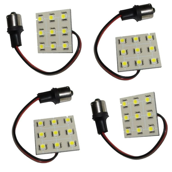 HQRP 4-Pack BA15s Bayonet Base 9 LEDs SMD 5050 LED Bulb Cool White for #1141#1156 Keystone RV Travel Trailer Camper