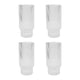 thumbnail image 2 of 4 PCS Vintage Tall Drinking Glasses Set Stackable Beautiful Coffee Glassware Set for Iced Coffee Juice Beer 11oz Vertical Grain Glass, 2 of 5