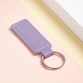 thumbnail image 4 of mmirethe Leather Lightweight Key Ring Hoop - Convenient And Durable For Everyday Suitable For Men And Women Motorcycle Keychain Violet Silver Ring, 4 of 6