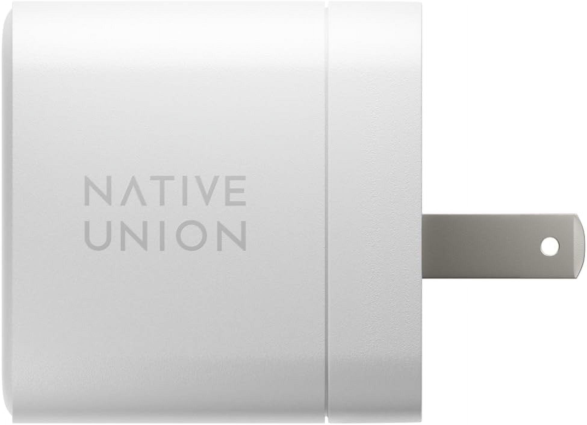 Native Union Fast GaN Charger PD 35W – Ultra-Compact Power Delivery Enabled USB-C US Plug (White)