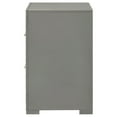 thumbnail image 4 of Ivon Nightstand, 2 Storage Drawers, 26 Inch Glossy Gray Hardwood, 4 of 7