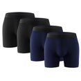 thumbnail image 4 of 4PK Performance Mens Boxer Briefs Polyester Underwear Size Small M Large XL XXL, 4 of 11