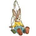 TUMALL Easter Cute Straw Rabbit Adornment Woven,Collectible for