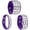 Purple, variant on 3 Pcs Leather Punk Bracelet 8.7"/22cm Square Rivets Goth Bracelet, Purple -
