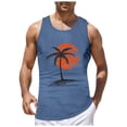 thumbnail image 5 of HCNTES Mens Graphic Tank Tops Sleeveless Muscle Shirts Beach Hawaiian Patriotic Tank Tops men's big and tall tank tops value packs(4XL,Blue), 5 of 5