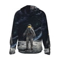 thumbnail image 2 of Goofa Astronaut Standing In The Moon Printed Women's UPF 50+ Sun Protection Hoodie Jacket Lightweight Long Sleeve Sun Shirt for Women with Pocket Hiking Outdoor-3X-Large, 2 of 9