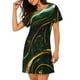 thumbnail image 2 of Fotbe Green Marble Bata de Dormir para Mujer con Estampado, Camisón de Algodón de Manga Corta, Ropa de Dormir Casual, 2 of 6
