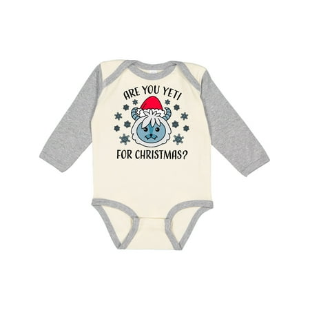 

Inktastic Are you Yeti For Christmas with Yeti and Snowflakes Adult Boys or Girls Long Sleeve Baby Bodysuit