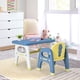 thumbnail image 4 of Set Mesa y Silla para Niños Forma de Dinosaurio Costway Azul y Amarillo, 4 of 10