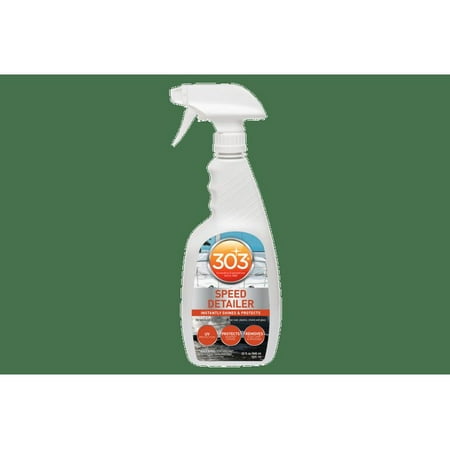 303 Marine Speed Detailer - Instantly Shines And Protects - UV Protection - Protects Against Fading - Removes Dust, Dirt, And Smudges, 32 fl. oz. (30205)Packaging May Vary