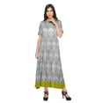 thumbnail image 4 of Moomaya Robe Kurti Tunique Longue Ligne A pour Femmes, Manches au Coude, Kurti Décontractée Imprimée, 4 of 5
