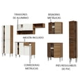 thumbnail image 3 of Cocina Integral Completa 325cm Emilly Joy Madesa - Marrón/Blanco, 3 of 8