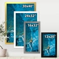 thumbnail image 4 of Designart 'Abstract Blue Marble Composition I' Modern Framed Art Print, 4 of 4