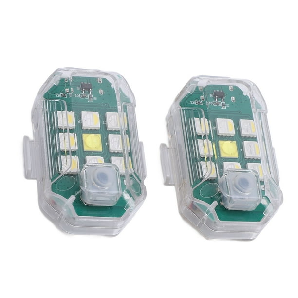 Luz Anticolisión Para Drones, 2 Piezas, 30 Modos, Luz Estroboscópica LED Para Drones, Liviana Con Gancho Y Bucle De Control Remoto Para Actualización