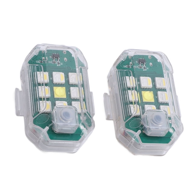 Luz Estroboscópica LED Para Drones, Luz Anticolisión Ligera Para Drones De 2 Piezas, 30 Modos Con Gancho Y Bucle De Control Remoto Para Disparar