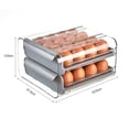 thumbnail image 4 of Caja Almacenamiento Cajón Doble Capa Tipo 32 Rejilla Soporte para para Refrigerador (gris), 4 of 9