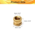 thumbnail image 2 of HUGFEGWE M3x4mm Female Thread Knurled Nuts,Hx5mm OD Brass Threaded Insert Embedment Nuts Hydraulic Welded Joint Injection Molding Assortment Kit for 3D Printing Injection Molding 40PCS CJB91-25036, 2 of 7