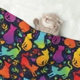 thumbnail image 2 of Pofeuu Colorful Cats Print Puppy Blanket,Dog Blankets,Pet Blanket Cozy Cat Blankets for Indoor Cats, Fuzzy Pet Blanket for Kitten Doggy Dog Blankets-Medium, 2 of 8