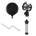 thumbnail image 6 of Mini Desktop Microphone Stand + Shock Mount Mic Holder + Pop Filter Kit for Studio Recording Online Broadcasting Chatting Singing Meeting, 6 of 6