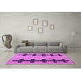 thumbnail image 3 of Ahgly Company Indoor Round Oriental Purple Modern Area Rugs, 7' Round, 3 of 4