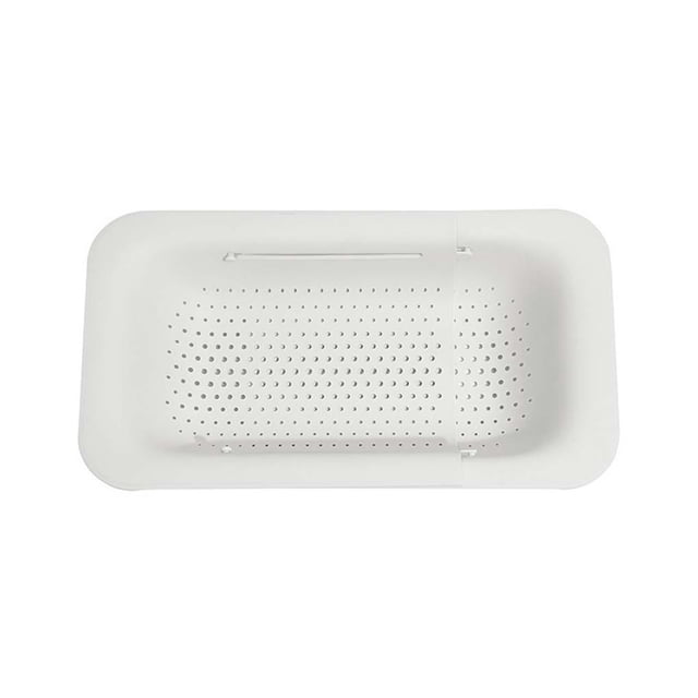 Bearachild Colador Escurridor extensible ajustable Escurridor de plástico plegable grande Herramienta Platos Palillos Colador de cocina Organizadores de utensilios de cocina Blanco Bearachild HA070890-01
