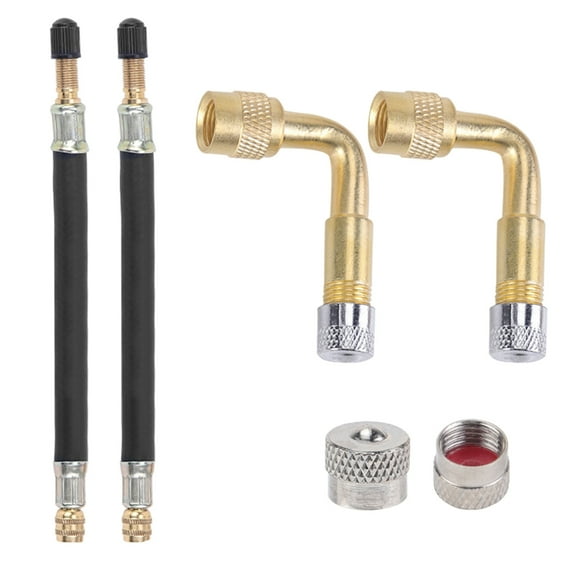 POPLIS Tyre Valves Extension Replacement Flexible Valves Stem Extenders Coppers Bend Tire Valves Adaptors Easy Installation