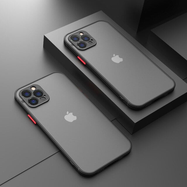 Funda de silicona mate para IPhone, carcasa a prueba de golpes, para modelos 14, 11, 13, 12 Pro Max, XS, Max, X, XR, 6, 7, 8 Plus, SE, 2 unidadesFor iPhone 12 Gao Jinjia LED