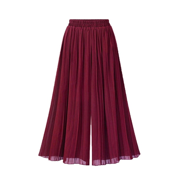 Pantalones de Cintura Elástica para las Mujeres, Primavera Color Sólido Todo Pierna Recta Casual para Uso Diario, Fiesta Y Trabajo