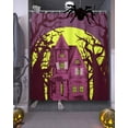 thumbnail image 3 of Halloween Scary Shower Curtain Set ，Waterproof Fabric Shower Curtains Castle Branches Moon Shower Curtains for Bathroom,Bathroom Decor 60"x72", 3 of 6