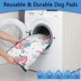 thumbnail image 5 of 2-Set Floral Design Washable Puppy Pads, Medium 24x35 Inch Reusable Dog Training Mats, Non-Slip Potty Pads for Indoor Floor and Crate Protection, 5 of 8