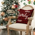 thumbnail image 6 of Sm:)e Let It Snow Family Home Together Christmas Pillow Covers Buffalo Plaid 18 x 18 Inch, Set of 4 Square Winter Xmas Decorative Farmhouse Outdoor Throw Pillow Case, 6 of 6