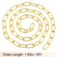 thumbnail image 2 of Unique Bargains 1.83m Long Hook Loops Connectors Pendant Light Fixture Chain Gold 1 Set, 2 of 5