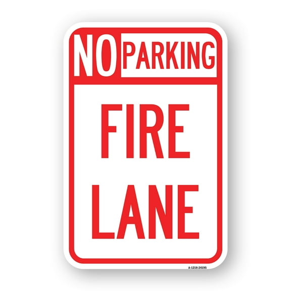SignMission A-1824-24195 18 x 24 in. Aluminum Sign - Delaware No Parking Fire Lane
