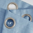 thumbnail image 4 of Vangao Semi Sheer Curtains 40" x 84" Blue Linen Textured Living Room Window Curtain Set of 2 Panels Light Filtering Grommet Drapes, 4 of 7