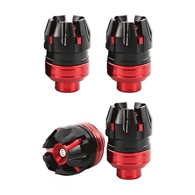 Slider Eje Llanta Universal Motocicleta 4pcs rojo