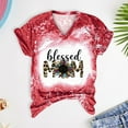 thumbnail image 4 of EQWLJWE Women Blessed Mama T-Shirt Blessed Mom Shirts Blessed Leopard Floral Mother Tee Tops, 4 of 5
