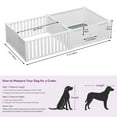 thumbnail image 2 of Uforic Whelping Box for Dogs,Spacious Wooden Dog Crate,Puppy Birthing Supplies with Waterproof Floor Mat, Double Rooms,78"L x 39.4"W x 17.7"H,White, 2 of 6
