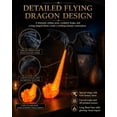thumbnail image 3 of Dragon Bookshelf Nook Light, 3D Printed Fire-Breathing Fantasy Shelf Decor | Flying Dragon Design | Red or Blue Flame | Large & Small Options | Book Lover Gift | Halloween Shelf Display, 3 of 7
