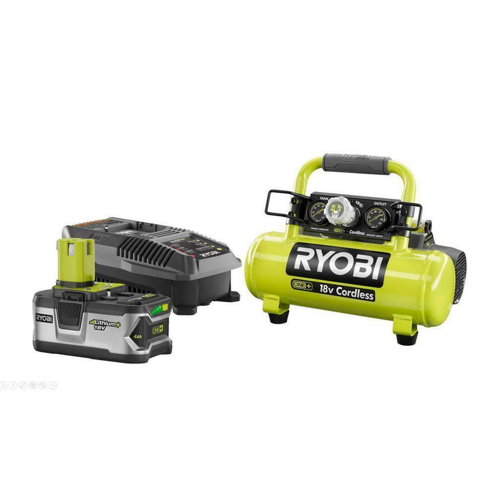 18 Volt Cordless Portable Air Compressor 1 Gal. Rechargeable Battery